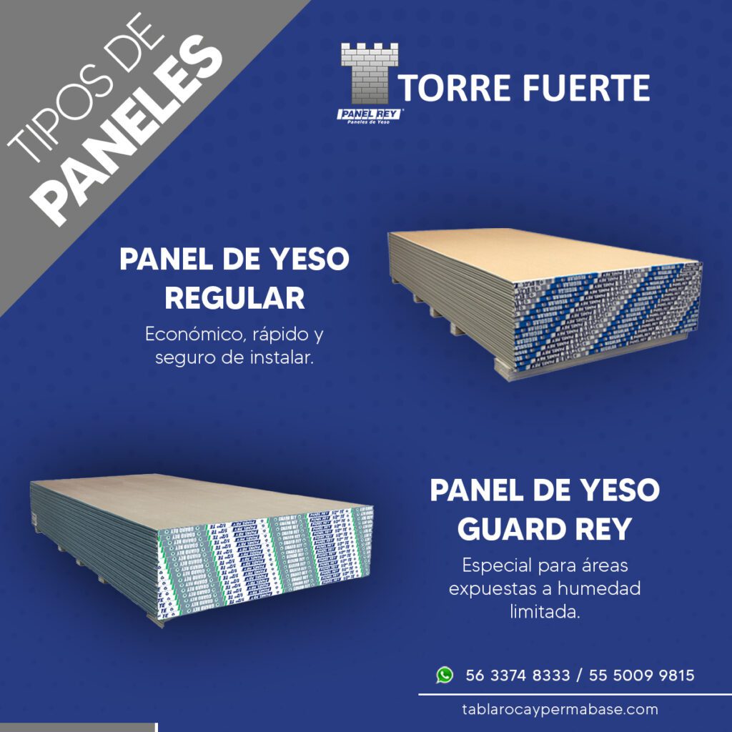 Panel de Yeso Regular y RH
